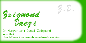zsigmond daczi business card